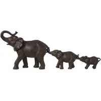 J-Line Eléphants - Poly - Marron - 3 pièces