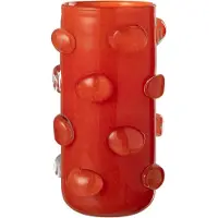J-Line Vase aruna verre rouge large