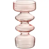J-Line Vase luna verre rose small