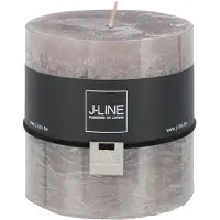 J-Line Bougie cylindre taupe -64h
