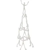 J-Line Figurine pyramide de 9 personnages aluminium blanc