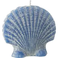 J-Line Bougie coquilalge cire bleu large - 8 heures