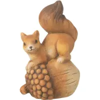 J-Line Écureuil Sur Gland Porcelaine Marron Small