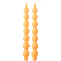 J-Line Boite 2 bougies calebasse fluo orange - 5 heures