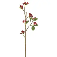 J-Line Branche baies fines plastique rouge/vert small