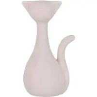 J-Line chat Minou céramique rose clair Large