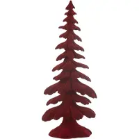 J-Line Sapin velours resine rouge large