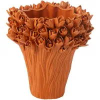J-Line Vase ambrosia ceramique orange medium