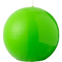 J-Line Bougie boule cire fluo vert - 50 heures
