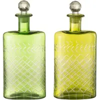 Jline Carafe verre vert extra large assortiment de 2