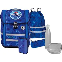 MCNEILL sac d'école Ergo Perfecto Schoolbag Set 5 pièces Puzzle bleu