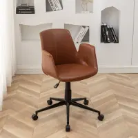 CBA Chaise de bureau Playtime - 64x65x81 cm - Marron/ PU cuir synthétique
