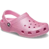 Crocs Sabots enfant Classic Glitter Clog T filles - Rose - 22 / 23