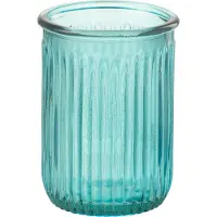 J-Line Vase stripe glass aqua