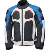 Held Veste textile imperméable pour moto Manzano Top, blanc/noir/bleu, 3XL