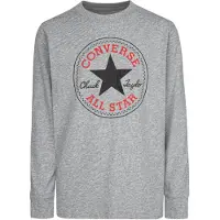 Converse T-Shirt gris chiné / rouge / noir