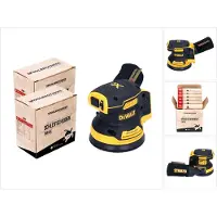 DeWalt DCW 210 N Ponceuse excentrique sans fil 18 V 125 mm Brushless Solo + 2x Toolbrothers TURTLE Set de disques de ponçage
