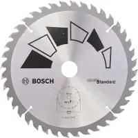 Bosch Accesorios 2609256822 Standard Lame De Scie Circulaire 40 Dents Carbure Coupe Nette Diamètre 205 Mm Alésage/Alésage Avec Bague De Réd
