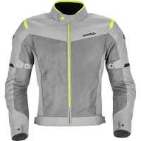Acerbis Ramsey Vented 2.0, veste en textile ,Gris Clair/Jaune Néon ,XL