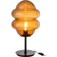 J-Line Lampe de table cuillère à miel verre brun