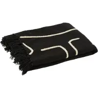 Jline Plaid lignes/courbes coton noir/blanc
