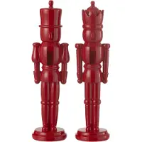J-Line Casse-noisette resine rouge brillant medium assortiment de 2