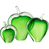 Jline Set 3 presse-papiers malum verre vert/transparent