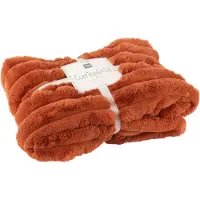 J-Line Plaid large corduroy polyester rouille