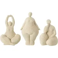 J-Line Femmes modernes resine beige large assortiment de 3