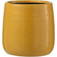 J-Line Cachepot uni ceramique ocre medium