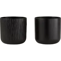 J-Line Cachepot gen ceramique noir extra large assortiment de 2