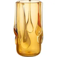 J-Line Vase drippy verre ambre large