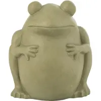 J-Line Cachepot frog argile vert large