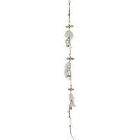 J-Line Guirlande bouteilles/plumes verre naturel