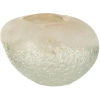 J-Line Vase boule verre beige