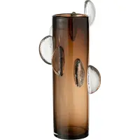 J-Line Vase steggy verre marron large