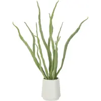 J-Line Plante grasse en pot artificiel vert