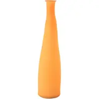 J-Line Vase bottle glass neon orange small