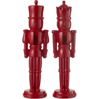 J-Line Casse-noisette resine rouge brillant large assortiment de 2
