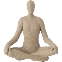 J-Line Figurine yoga resine beige