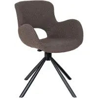 Ebuy24 Amorim chaise de salle à manger bouclé fonction pivotante mushroom.
