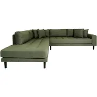 Ebuy24 Lido Olive Green Corner Sofa - Left Facing (canapé d'angle vert olive)