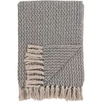 House Nordic Cort Plaid - Gris | Coton, Gris foncé/Blanc