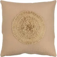 J-Line Cushion Sun Square Polyester Beige