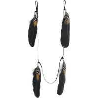 J-Line Guirlande plumes marron/noir