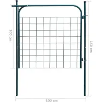 vidaXL Portail de jardin 100x100 cm Vert