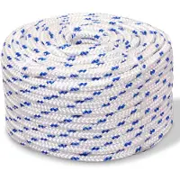 vidaXL Corde de bateau Polypropylène 14 mm 50 m Blanc