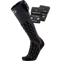 Therm-ic - Chaussettes chauffantes avec batteries - Set Heat Fusion Uni + S-1400B - Taille 35-38 - Noir