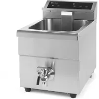 Hendi Friteuse à induction avec robinet de vidange - 8 l, 8L, Gris clair, 230V/3500W, 288x619x(H)408mm