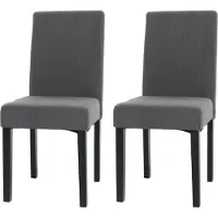 MCW Chaise de salle à manger Littau Velours (lot de 2)